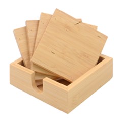 Abstract Shapes Colors Gradient Bamboo Coaster Set