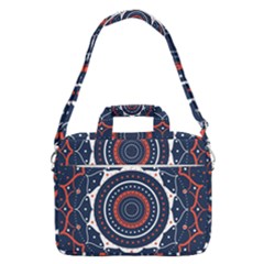 Mandala Orange Navy Macbook Pro 16  Shoulder Laptop Bag