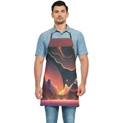 Fire Flame Burn Hot Heat Light Burning Orange Kitchen Apron