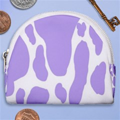 Cow Print, Aesthetic,violelilac, Animal, Purple, Simple Horseshoe Style Canvas Pouch