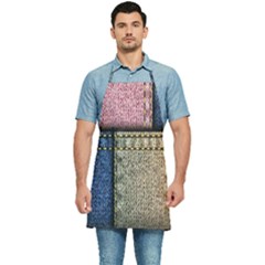 Jeans, Background, Color, Desenho, Shapes, Texture Kitchen Apron