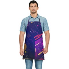 Vector Design Gamming Sytle Retro Art Pattern Kitchen Apron