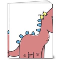 Dinosaur Dragon Drawing Cute 8  X 10  Hardcover Notebook