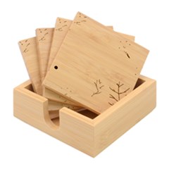 Leaves Plants Background Branches Bamboo Coaster Set
