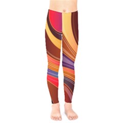 Abstract Colorful Background Wavy Kids  Leggings