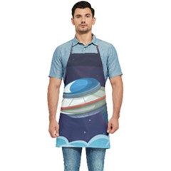 Ufo Alien Spaceship Galaxy Kitchen Apron