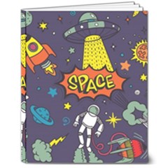 Vector Flat Space Design Background 8  X 10  Hardcover Notebook