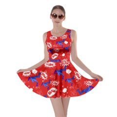 Pop Art Bang Comic Red Skater Dress