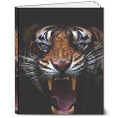 Tiger Angry Nima Face Wild 8  X 10  Hardcover Notebook