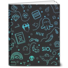 Cartoon, Skull, Dark, Dead 8  X 10  Hardcover Notebook