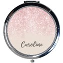 Personalized Glitter Glam Metal Name Mini Round Mirror Mini Round Mirror View1