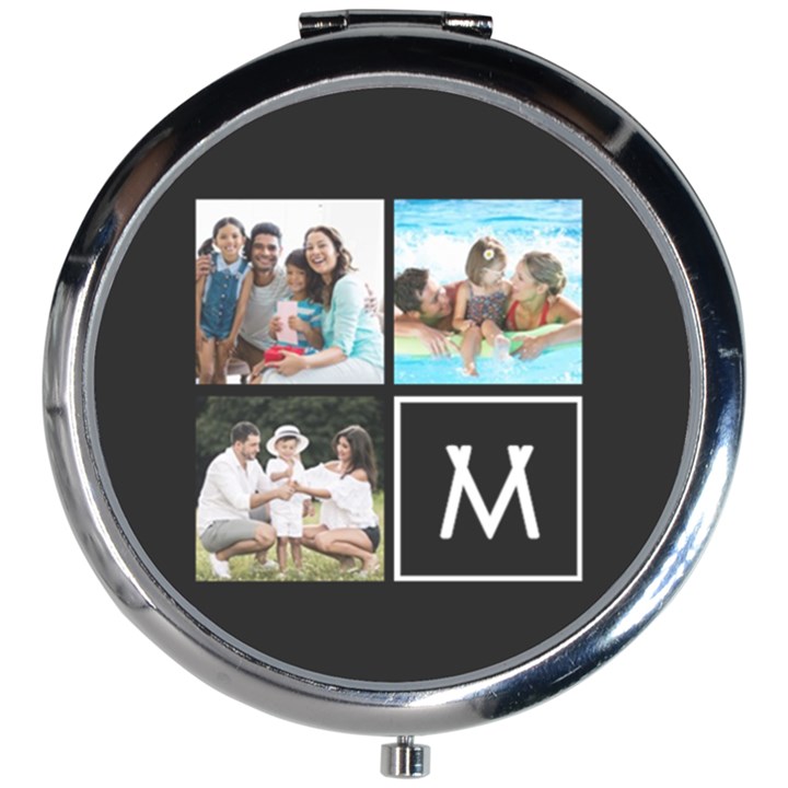 Personalized Photo Initial Mini Round Mirror Mini Round Mirror
