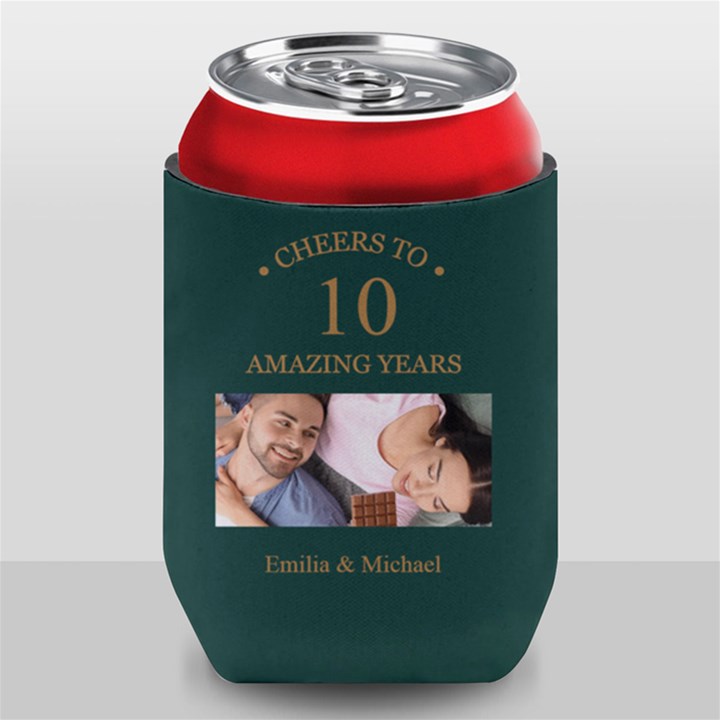 Personalized Couple Photo Can Cooler Can Cooler