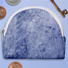 Blue Grunge Texture, Wall Texture, Blue Retro Background Horseshoe Style Canvas Pouch