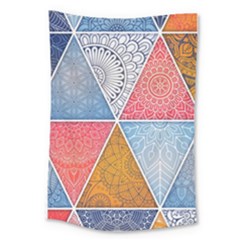 Texture With Triangles Large Tapestry