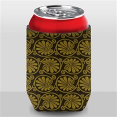 Yellow Floral Pattern Floral Greek Ornaments Can Holder