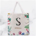 Personalized Floral Initial Name Tote Bag Grocery Tote Bag View2