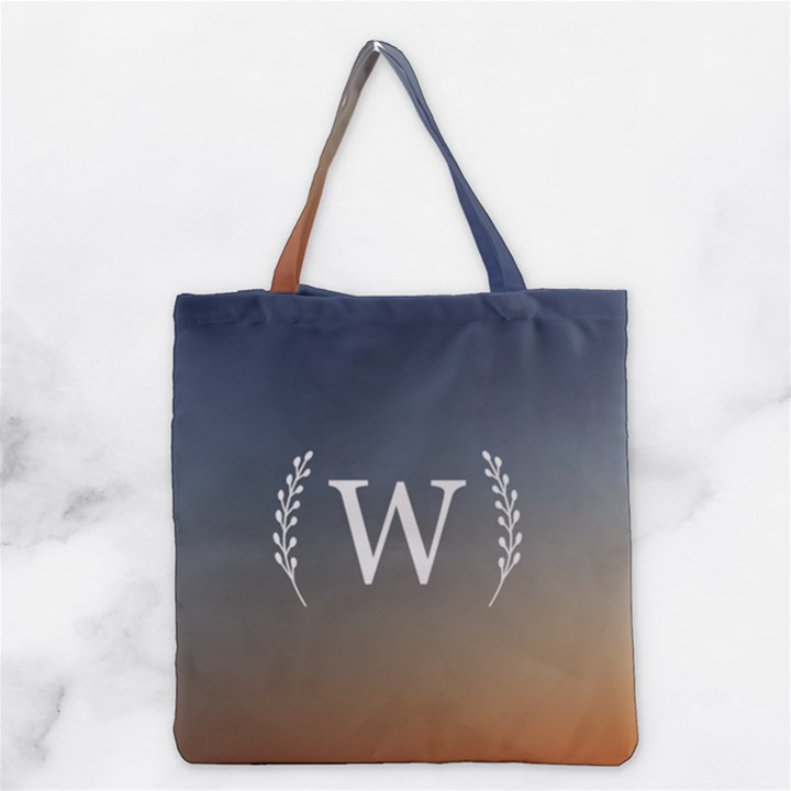 Personalized Initial Tote Bag Grocery Tote Bag