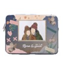Personalized Photo Illustration Lover Name Laptop Sleeve Case with Pocket 14  Vertical Laptop Sleeve Case With Pocket View1