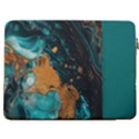 Personalized Marble Name Laptop Sleeve Case with Pocket 17  Vertical Laptop Sleeve Case With Pocket View2