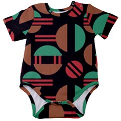 Abstract Geometric Pattern Baby Short Sleeve Bodysuit