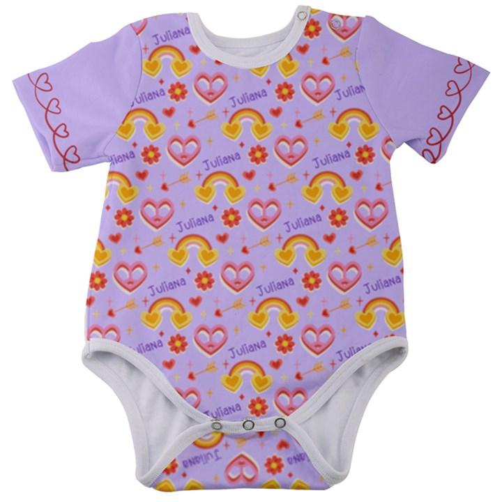 Personalized Peace Rainbow Name Baby Short Sleeve Bodysuit Baby Short Sleeve Bodysuit