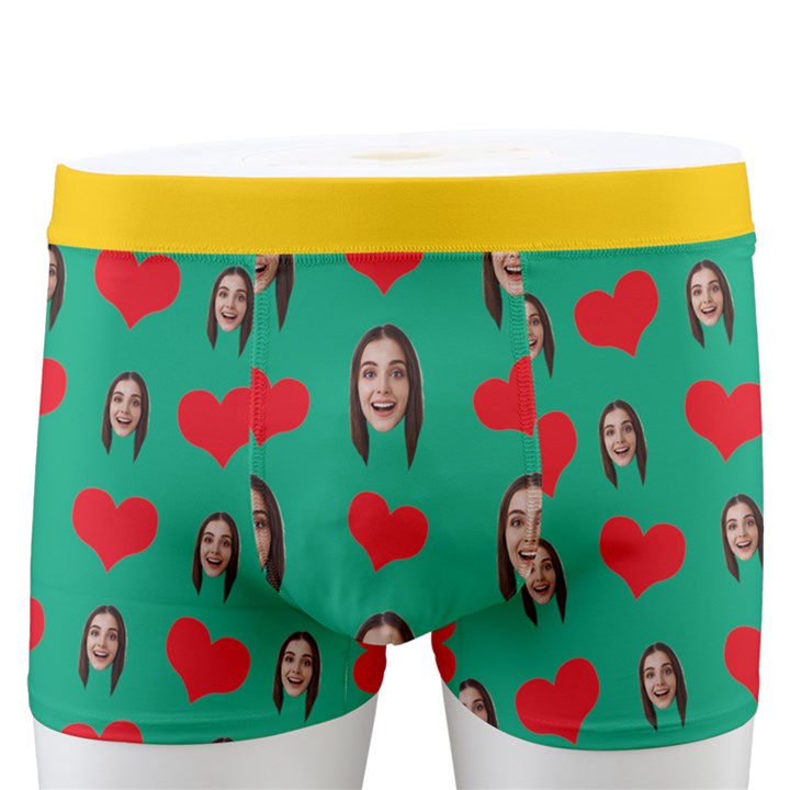 Personalized Photo Many Face Head Love Name Boxer Men s Boxer Briefs