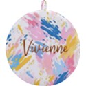 Personalized Colorful Brush Name Round Trivet Round Trivet View2