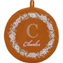 Personalized Initial Floral Wreath Any Text Name Round Trivet Round Trivet View1