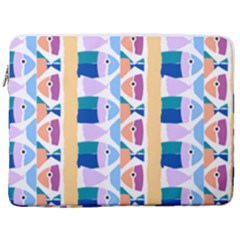 Illustrations Of Fish Texture Modulate Sea Pattern 17  Vertical Laptop Sleeve Case With Pocket