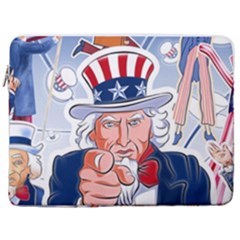 Independence Day United States Of America 17  Vertical Laptop Sleeve Case With Pocket