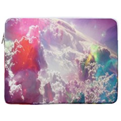 Clouds Multicolor Fantasy Art Skies 17  Vertical Laptop Sleeve Case With Pocket