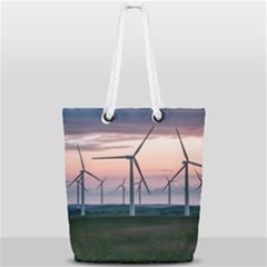 Wind Giants At Twilight Full Print Rope Handle Tote (small)