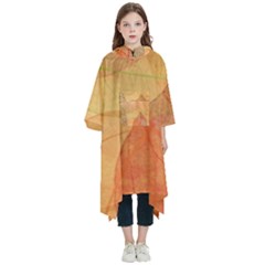 Leaves Patterns Colorful Leaf Pattern Kids  Hooded Rain Ponchos