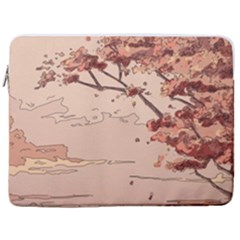 Pastel Nature , Art, Blue, Cute, 17  Vertical Laptop Sleeve Case With Pocket
