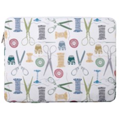 Pattern Seamless Texture Sewing 17  Vertical Laptop Sleeve Case With Pocket