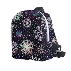 Shiny Winter Snowflake Abstract Christmas Cold Crystal December Kids  Age 2-4 Lightweight Preschool Backpack