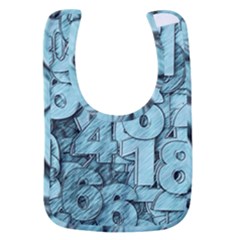 Blue Digits Background, Artwork, Numbers Baby Bib