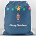 Personalized Any Text Xmas Nutcracker Drawstring Bag Drawstring Bag (Large) View2