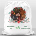 Personalized Photo Any Text Xmas Frame Drawstring Bag Drawstring Bag (Large) View2