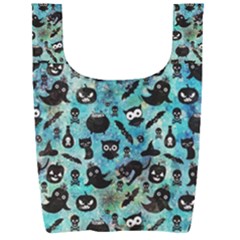 Ghosts Owls Pumpkins Foldable Shopping Bag