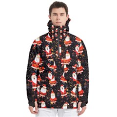 Santa Claus & Glitter, Adoxali, Christmas, Claus, December Men s Pullover Zip Ski And Snowboard Waterproof Breathable Jacket
