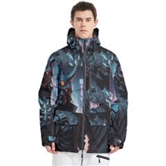 Cyberpunk Demon Samurai Men s Multi Pockets Zip Ski And Snowboard Waterproof Breathable Jacket