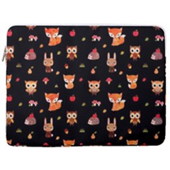 Cool Woodland Animal, Koteto, Scandinavian, Acorn 17  Vertical Laptop Sleeve Case With Pocket
