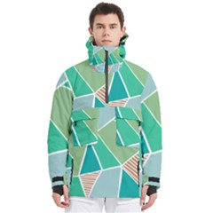 Geometric Colors  Pool Men s Pullover Zip Ski And Snowboard Waterproof Breathable Jacket