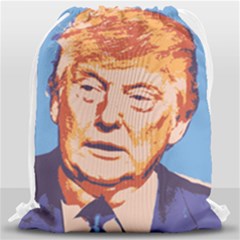 Orange Donald Trump Drawstring Bag (large)