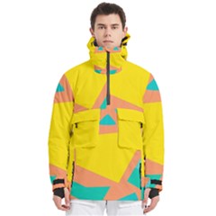 Geometric Design 02 Men s Pullover Zip Ski And Snowboard Waterproof Breathable Jacket