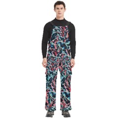 Leaves Pattern Patterns Colorful Men s Side Zip Front Pouch Ski And Snowboard Bib Pants	