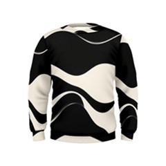 A Minimalist Pattern With Simple Lines And Shapes, Creating A Clean And Modern Aesthetic 06 Kids  Sweatshirt