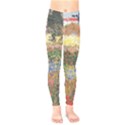 Personalized Van Gogh Flower Garden Name Any Text Kids  Leggings View1